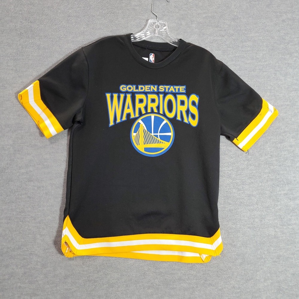 Golden State Warriors Men Shirt Small Black Logo Graphic Short Sleeve READ
